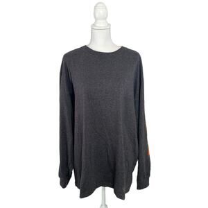Men's Carhartt Gray Workwear Round Neck Long Sleeve Graphic Logo  Shirt Size 2XL